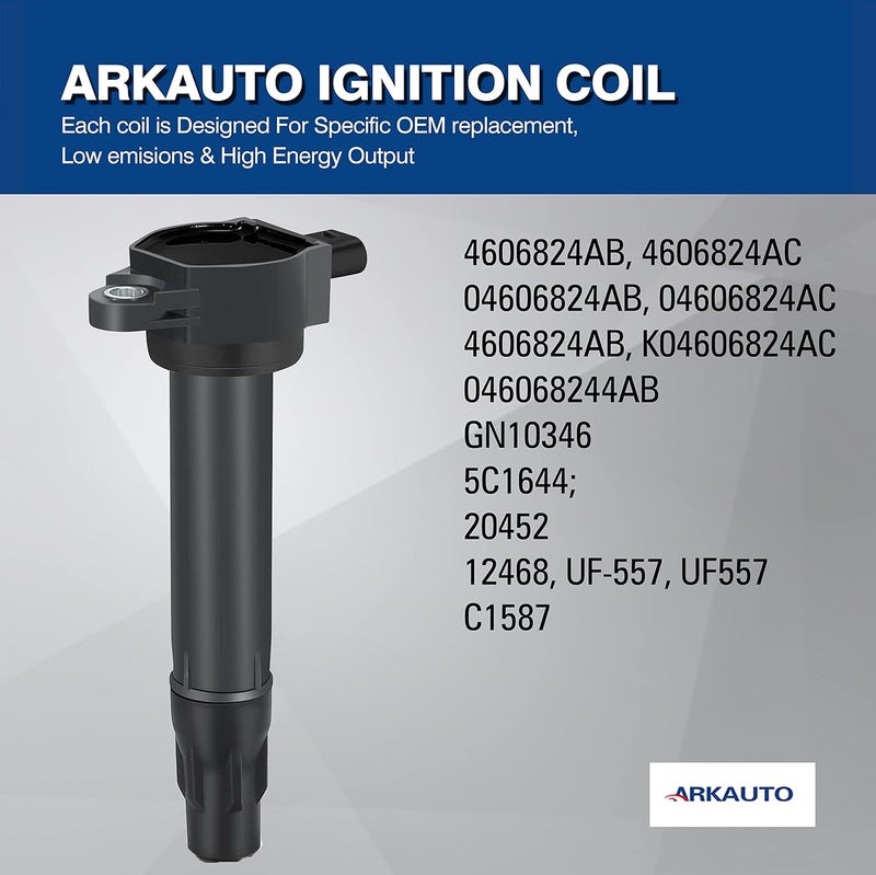 ARKAUTO 4PCS Ignition Coil Set for Jeep, Dodge, Chrysler - Compatible with Multiple Models - Image 4
