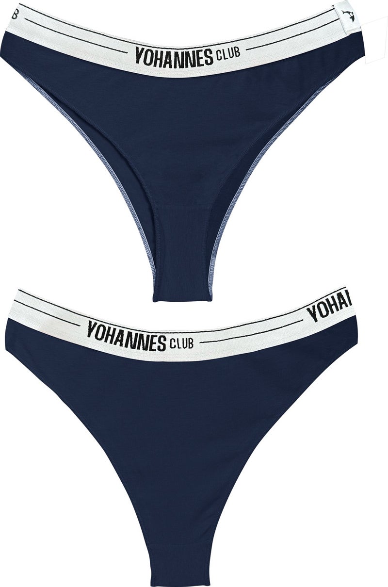 Yohannes Club Yohannesclub Women's Underwear Set(B. Bra-Brazilian), Navy Blue - Image 4