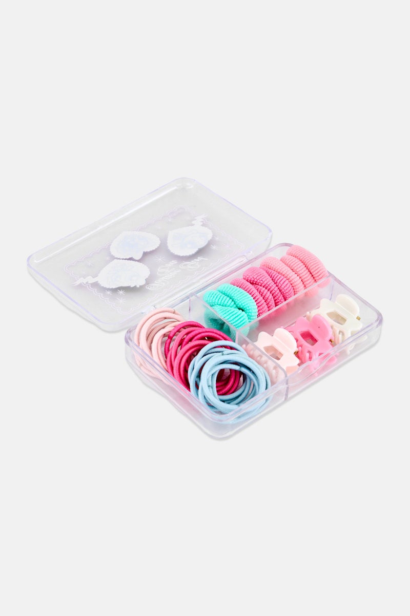 The Powerpuff Girls Kids Girl 46 Pcs Hair Elastic And Claw Clip Set, Multicolor - Image 2