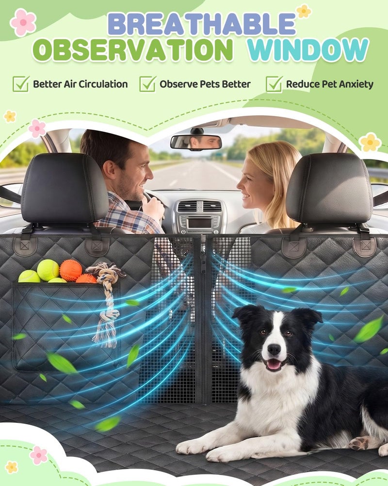 Victoper Back Seat Extender for Dogs, Dog Car Seat Cover with Detachable Hard Bottom Holds 440 LB, 600D Heavy Dog Seat Cover with 2 Seatbelts, 100% Waterproof Backseat Extender for Sedan SUV Truck - Image 5