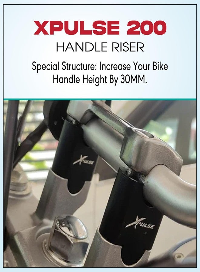 MIKANIX Xpulse 200 Bike Handle Riser/Raiser Handlebar Height Riser Clamp Compatible for Hero Xpulse 200 - Image 2