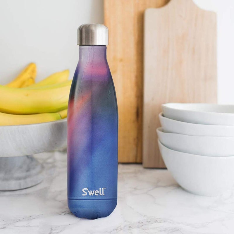 S'well S'well Stainless Steel Triple-Layered Vacuum-Insulated Containers Keeps Drinks Cold for 41 Hours and Hot for 18-with No Condensation-BPA Free Water Bottle  17oz  Aurora  - Image 4
