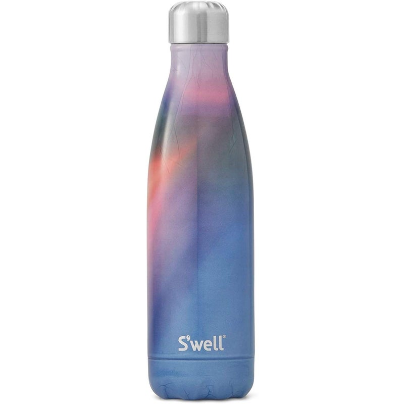 S'well S'well Stainless Steel Triple-Layered Vacuum-Insulated Containers Keeps Drinks Cold for 41 Hours and Hot for 18-with No Condensation-BPA Free Water Bottle  17oz  Aurora  - Image 1