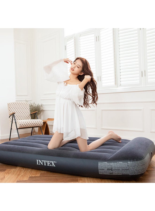 Intex 64141t Single Inflatable Mattress With Built-in Pillow, Car And Home Nap Bed, Outdoor Tent Pad, Folding Bed - Image 3