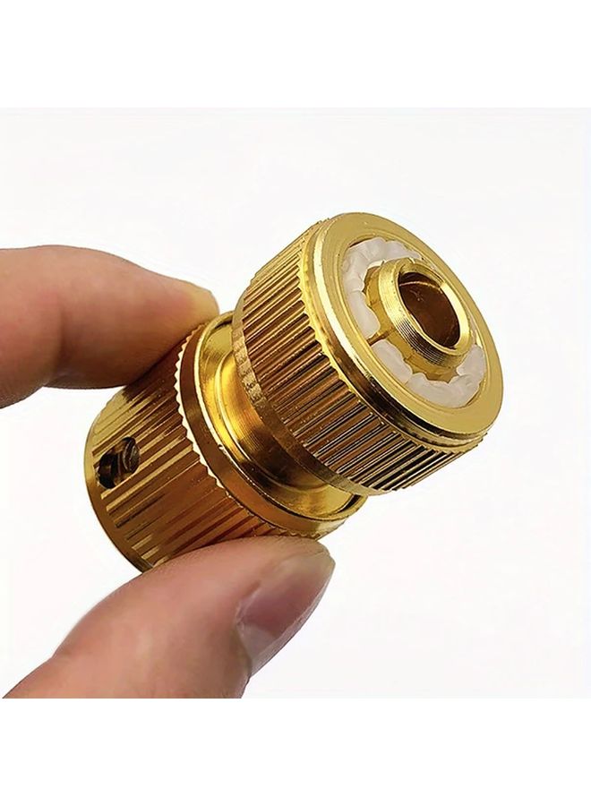 1 قطعة من النحاس، موصل سريع بحجم 1.2 بوصة لخرطوم الحديقة، مقاس 16 مم، تصميم متين ومقاوم للتسرب، أطراف ملولبة لري العشب، سباكة خارجية، سن لولبي قياسي. - Image 2
