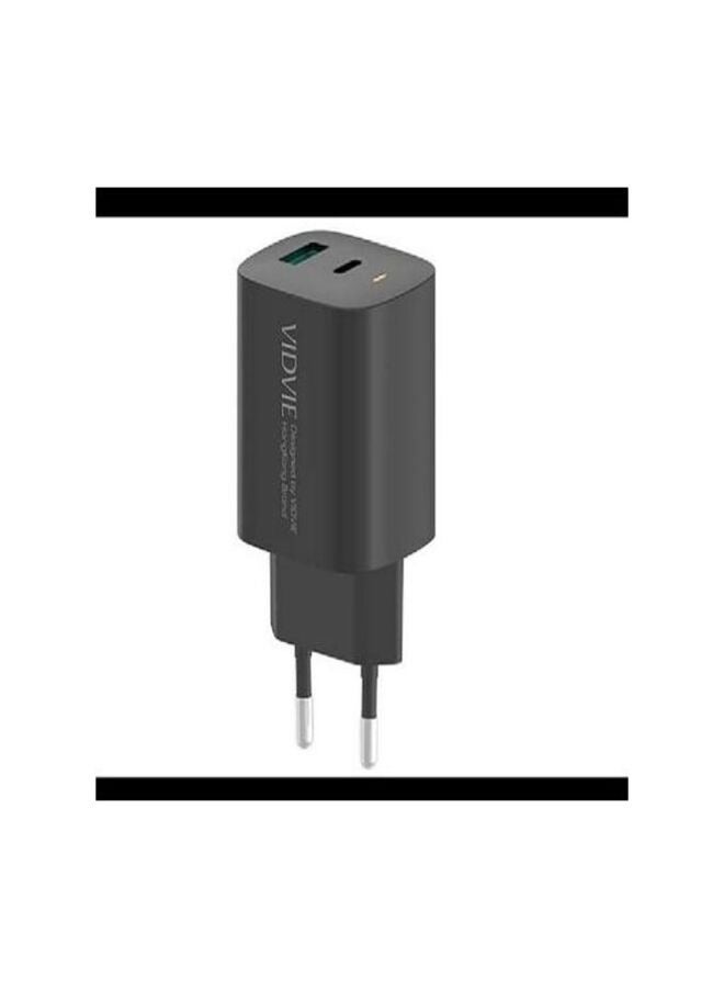 VIDVIE PLE250 tayb c Fast Charger (Black) - Image 1