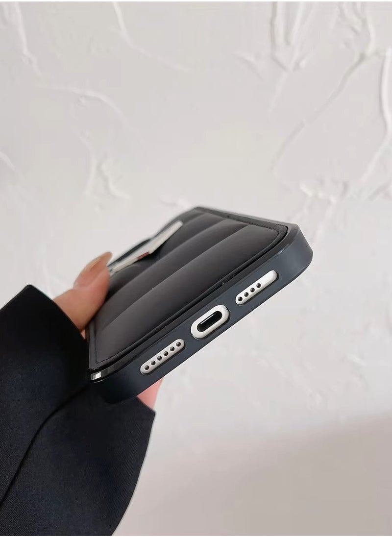 Prada Laser Cover Case Protective For iphone 16 Pro Max - Black
