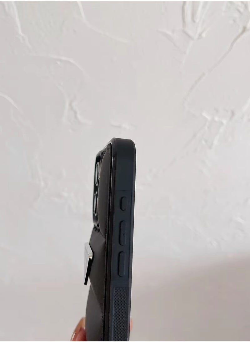 Prada Laser Cover Case Protective For iphone 16 Pro Max - Black