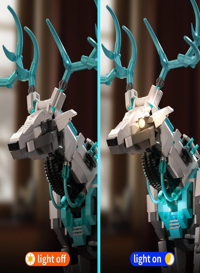 BNG Deer Building Blocks Sets for Adult,Animal Collection Toy with Base for Home or Office Decor,Creative Building Gift for Teens Boys 8-14 (1566PCS) - Image 5