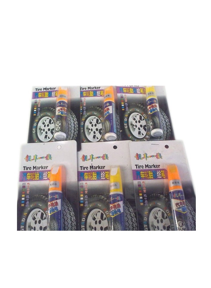 Auto Car Tire Tyre Marker Paint Pen Waterproof-Red - Image 4