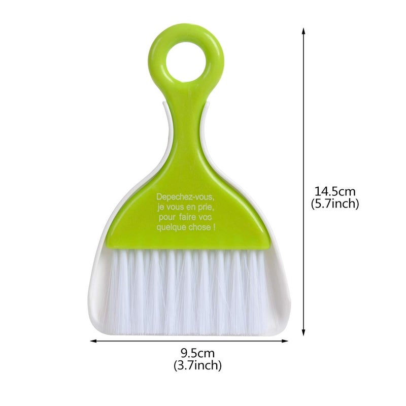 Saim Mini Dustpan and Brush Set, Kids Hand Broom and Dust Pan for Cleaning Table Countertop Keyboard Pets Hair and Small Messes Colour Random, Set of 4 - Image 2
