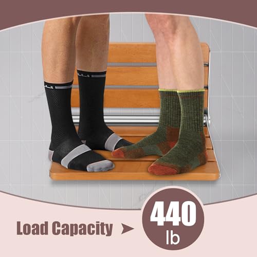 Sammery 18" Wall Mounted Shower Seat, Shower Bench Wall Mount for Inside Shower, Fold Down Shower Seat, Shower Seats for Adults - Image 3