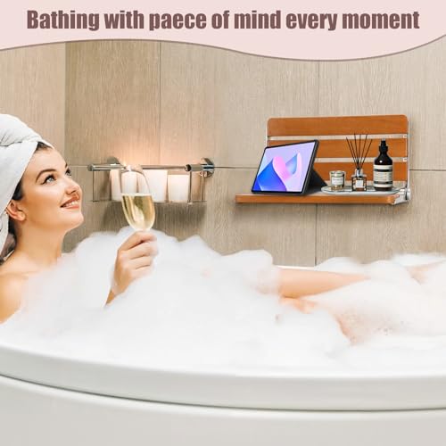 Sammery 18" Wall Mounted Shower Seat, Shower Bench Wall Mount for Inside Shower, Fold Down Shower Seat, Shower Seats for Adults - Image 5