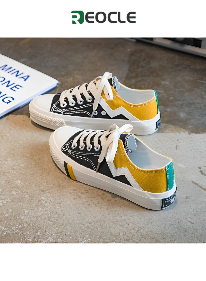 REOCLE Canvas Shoes Women's Spring Korean Style Student Casual All-match White Shoes Wear-resistant Classic - Image 2