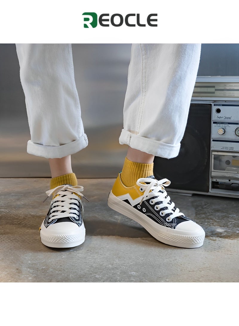 REOCLE Canvas Shoes Women's Spring Korean Style Student Casual All-match White Shoes Wear-resistant Classic - Image 4