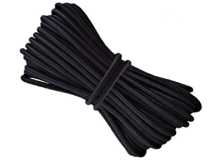 18INCH 3MM 10 YARDS BLACK HEAVY STRETCH ROUND STRING ELASTIC CORD FOR DIY CRAFTING SEWING
