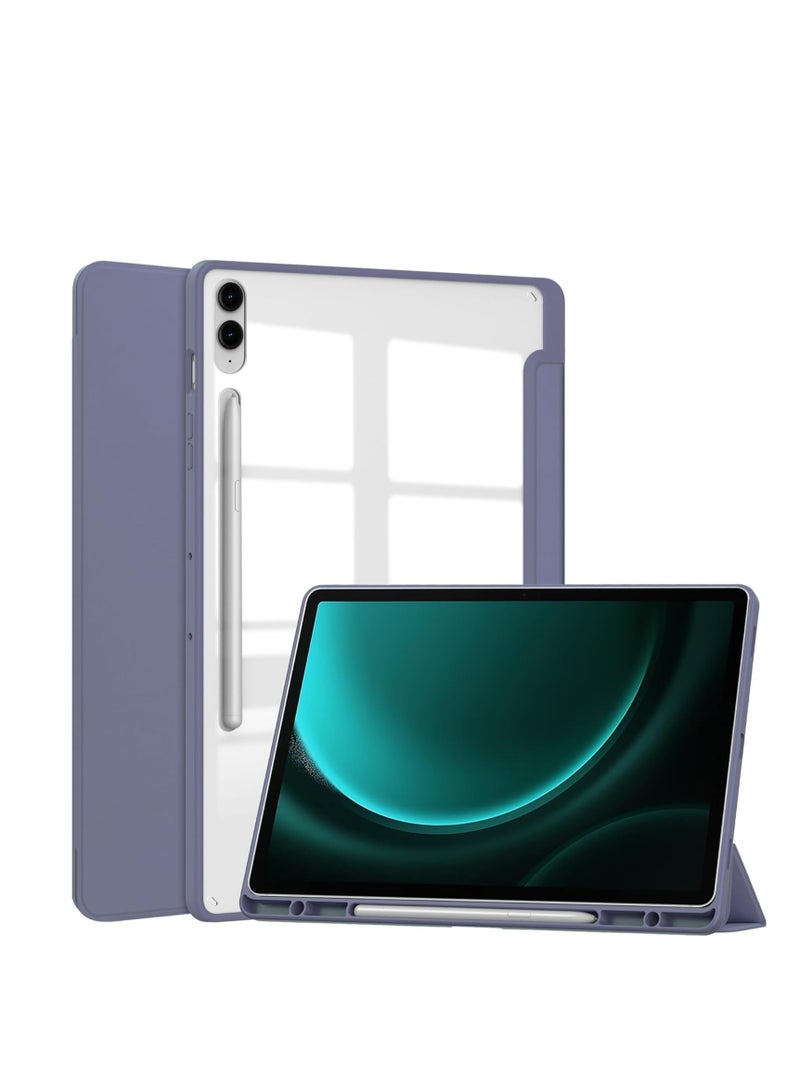 EVO Case for Samsung Galaxy Tab S9 FE 5G 2023 with S Pen Holder, Slim Lightweight Trifold Smart Case, Auto Wake/Sleep, lavnder  - Image 1