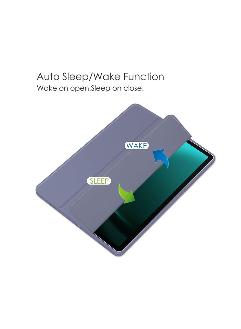 EVO Case for Samsung Galaxy Tab S9 FE 5G 2023 with S Pen Holder, Slim Lightweight Trifold Smart Case, Auto Wake/Sleep, lavnder  - Image 3