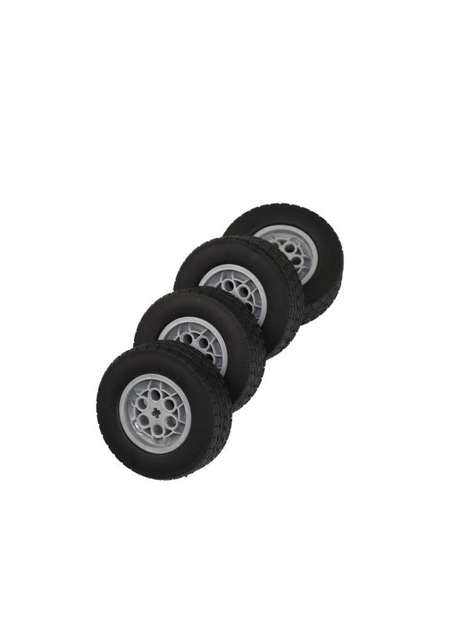Building Blocks Technic Parts 4 pcs TYRE Dia. 62X20 & Rim Dia. 43.2 X 18 Compatible with Lego for Kids Boys Toy - Image 2