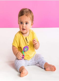 Bright Starts Bright Starts Rattle and Shake Barbell Toy - Pretty in Pink, Ages 3 Months +  - Image 4