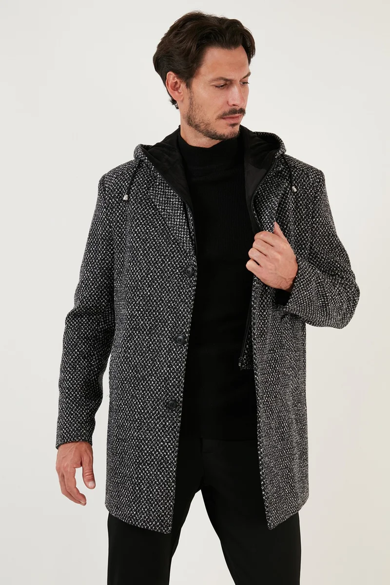 Buratti Removable Hooded Melted Slim Fit Cashew Coat Men'S COAT 5841013