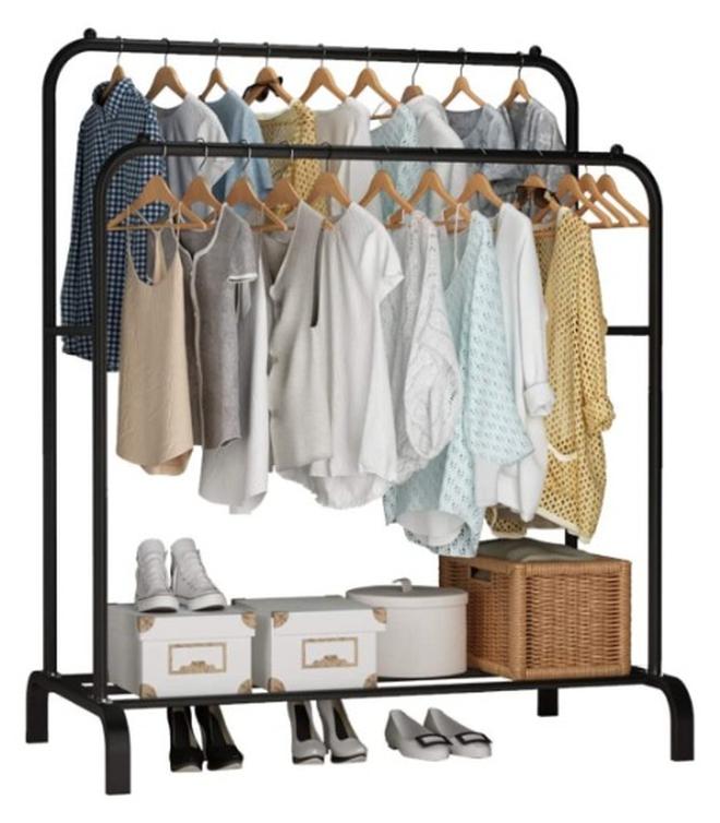 MTL Clothes Organizer And Holder Metal Stand Black 110x54x150 cm - Image 1