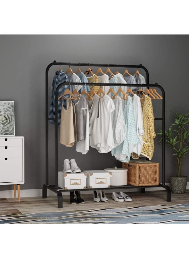 MTL Clothes Organizer And Holder Metal Stand Black 110x54x150 cm - Image 4