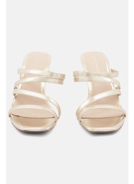 Kenneth Cole Women Slip On Square Toe Sandals, Gold  - Image 3