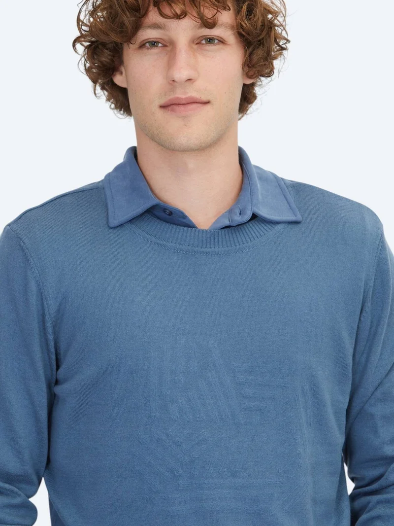 Kip Light Blue Knitwear Sweatshirt