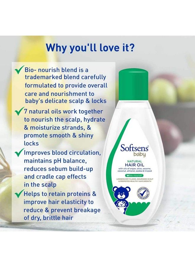 Softsens Baby Natural Hair Oil ; Enriched With Natural Oils Of Argan ; Free From Parabens Sulfates And Harmful Chemicals (Pack Of 5) - Image 5