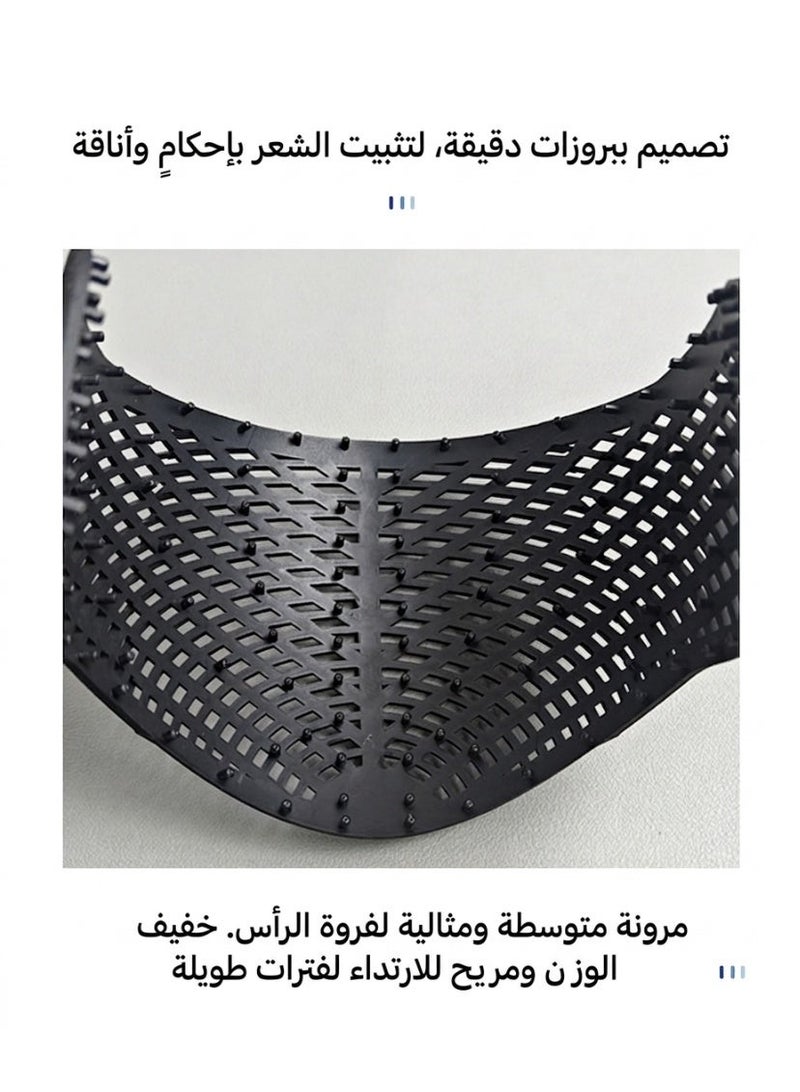 طقم تثبيت الحجاب من قطعتين – مزيج مثالي (مطاط ناعم + نايلون شبه صلب)، تصميم تاج مانع للانزلاق، يوفر ثباتًا وراحة مزدوجة، مناسب لجميع أنواع الحجاب والإكسسوارات 💫 - Image 5