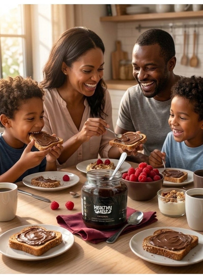 Healthy Melt Chocovera Healthy Melt Original Sugar Free African Cocoa Chocolate Spread 375g - Image 3