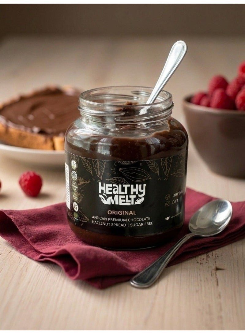 Healthy Melt Chocovera Healthy Melt Original Sugar Free African Cocoa Chocolate Spread 375g - Image 2