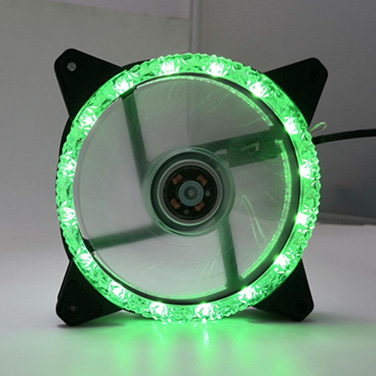 Aurora Eclipse 16LED 12025 Dual Ring PC Case FanIce Diamond Green Ice Diamond Green 
