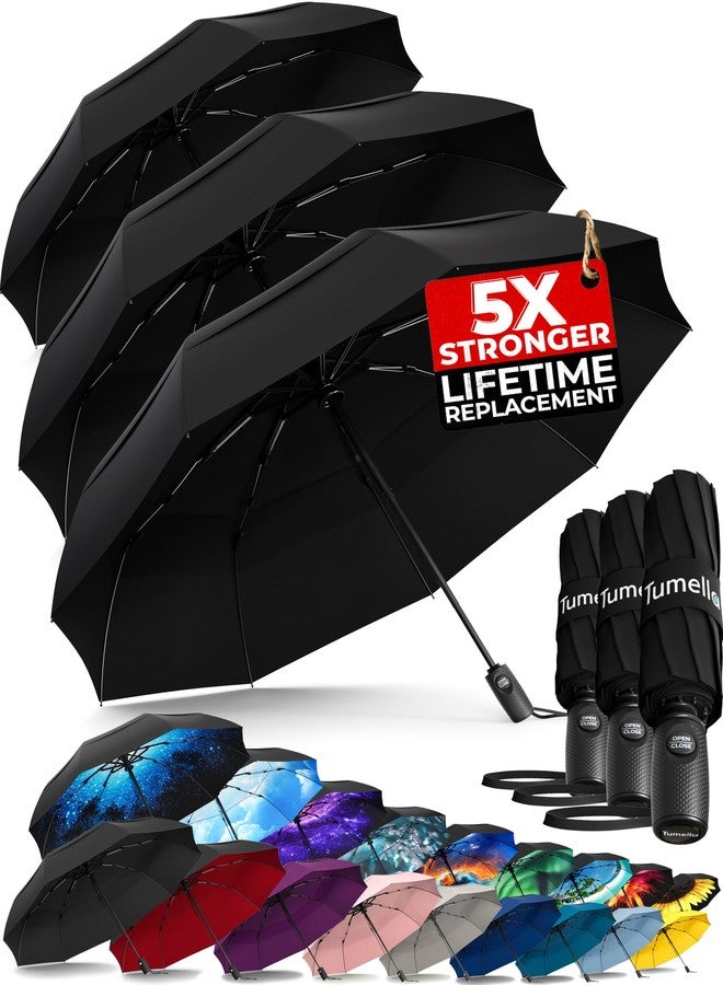 TUMELLA UltraV7 Umbrella, Windproof Travel Umbrella [Superior, Beautiful, Light & Unbreakable], 2024 Anti-Flip & Ultra-Flex Tech, Compact - Image 1