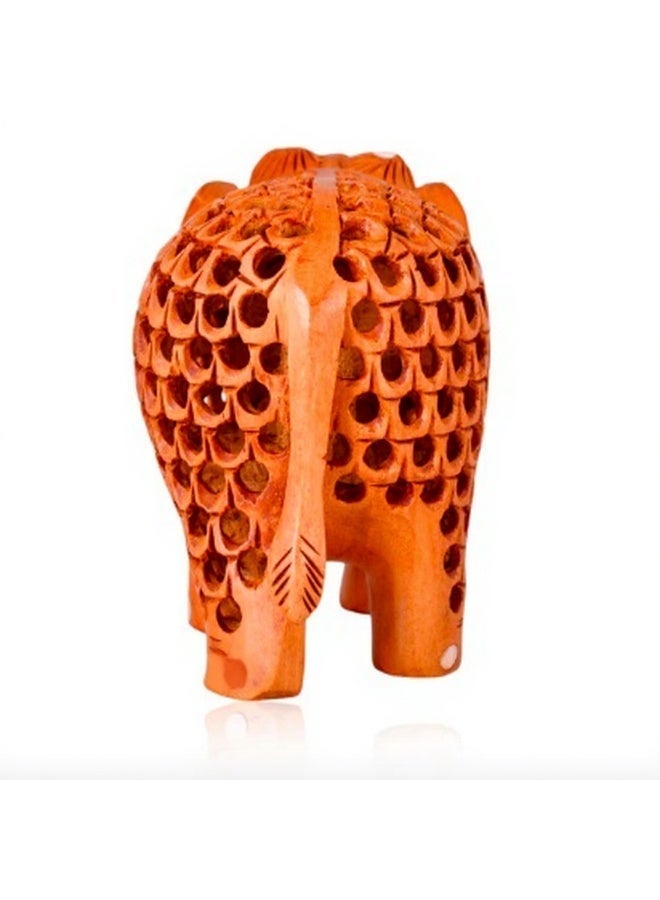 ارتيزا تمثال فيل خشبي مصنوع يدويًا - Image 4