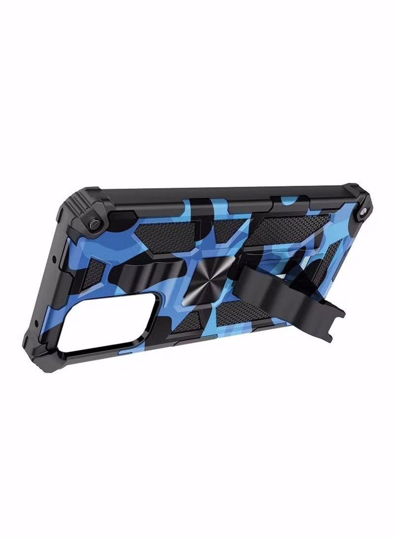Generic - Slim Rugged Shockproof Heavy Duty Defender Armor Protection  Grade Camouflage Built-in Magnetic Kickstand Stand Cover Compatible with Samsung A13 5G/4G (Galaxy Dark Blue) - Image 1