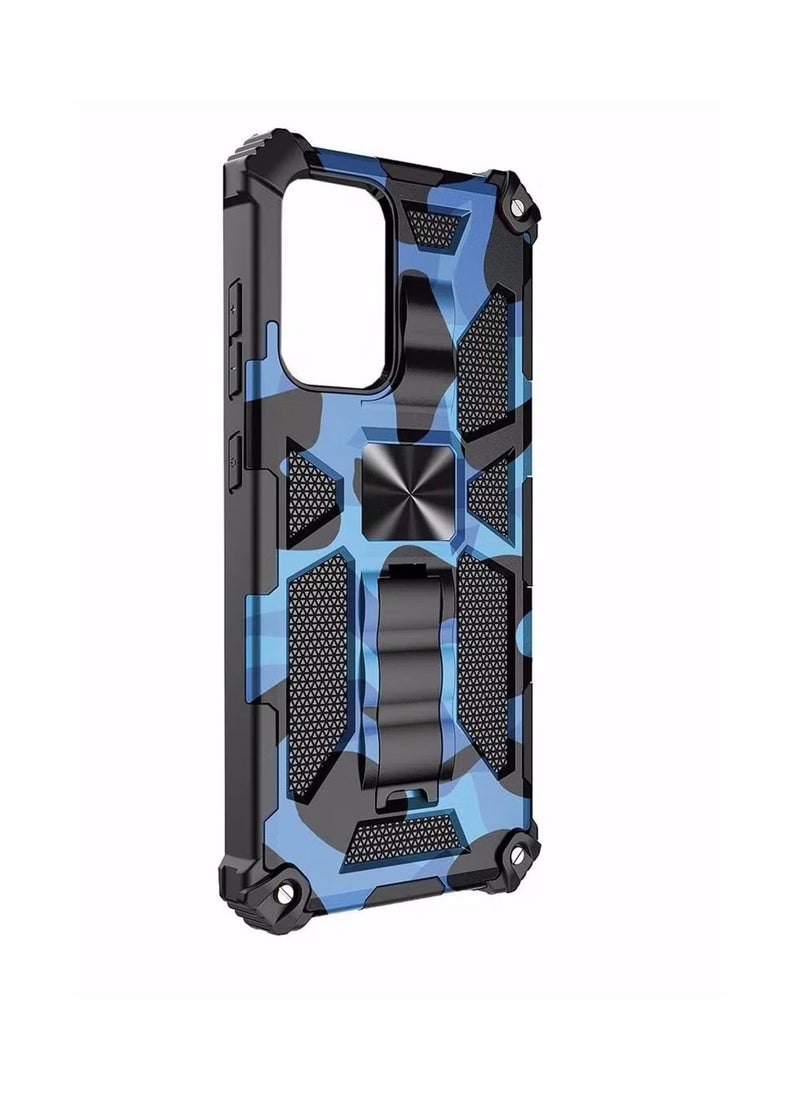 Generic - Slim Rugged Shockproof Heavy Duty Defender Armor Protection  Grade Camouflage Built-in Magnetic Kickstand Stand Cover Compatible with Samsung A13 5G/4G (Galaxy Dark Blue) - Image 1