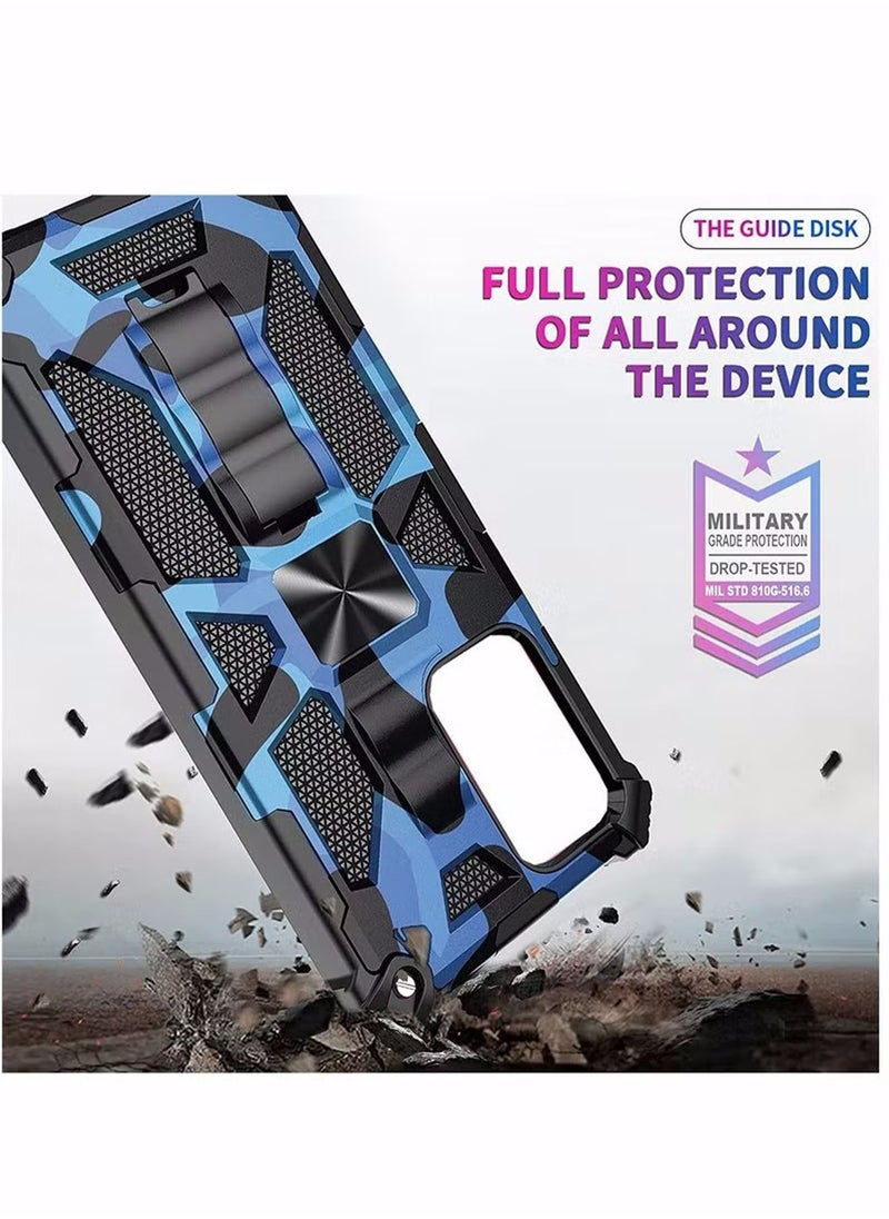 Generic - Slim Rugged Shockproof Heavy Duty Defender Armor Protection  Grade Camouflage Built-in Magnetic Kickstand Stand Cover Compatible with Samsung A13 5G/4G (Galaxy Dark Blue) - Image 1