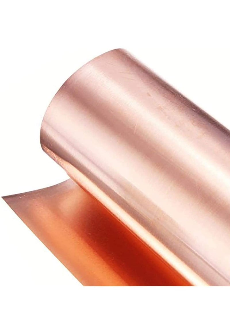 ART IFACT 99.9% Pure Copper Foil/Sheet 1000mm Long X 50mm wide (0.1mm thick) for Art Crafts, Embossing, Vastu, Designing Embossing - Aviation Quality Copper (1 Meter, 0.1mm Thick X 2 Inch wide) - Image 1