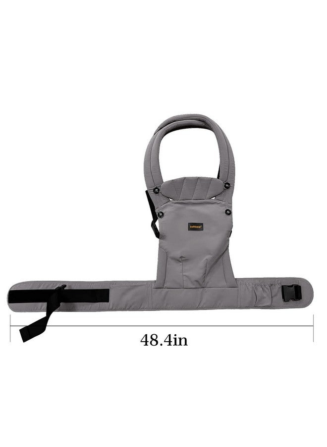 BethBear Baby Carrier for Newborn to Toddler 7-45 lbs with Natural Material, Ergonomic Design,Versatile and Adjustable,Hands Free for Moms&Dads,Gray - Image 4