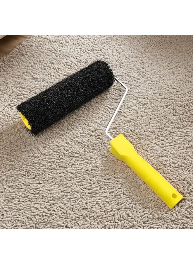 2pcs 9 Inch Black Fiber Roller Brush For Putty Application Wall Texture Art - Image 2