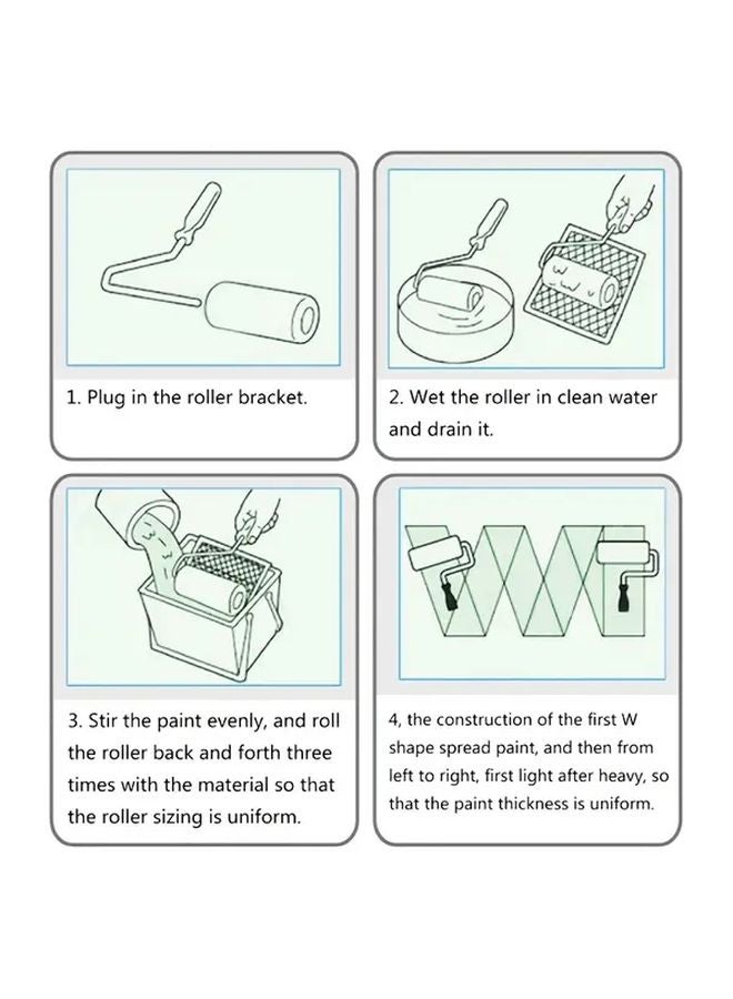 2pcs 9 Inch Black Fiber Roller Brush For Putty Application Wall Texture Art - Image 5