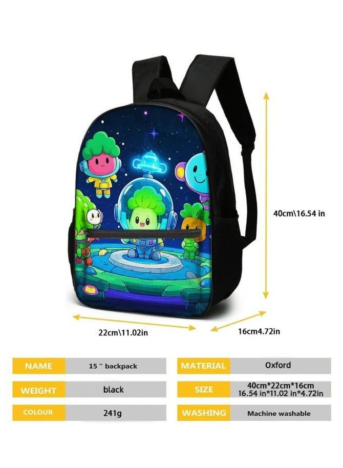 Cartoon three-piece schoolbag with zipper - 641  - Image 5