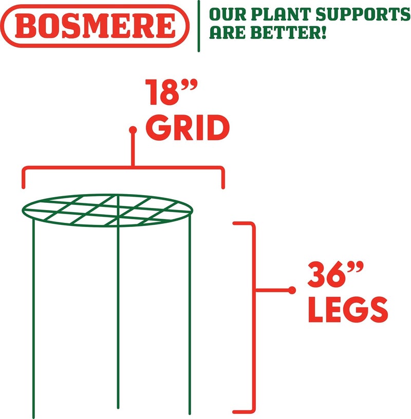 Bosmere شبكة بوسمير 18 نبات مع ثلاثة أرجل بطول 36 بوصة - عبوة 2 - Image 3