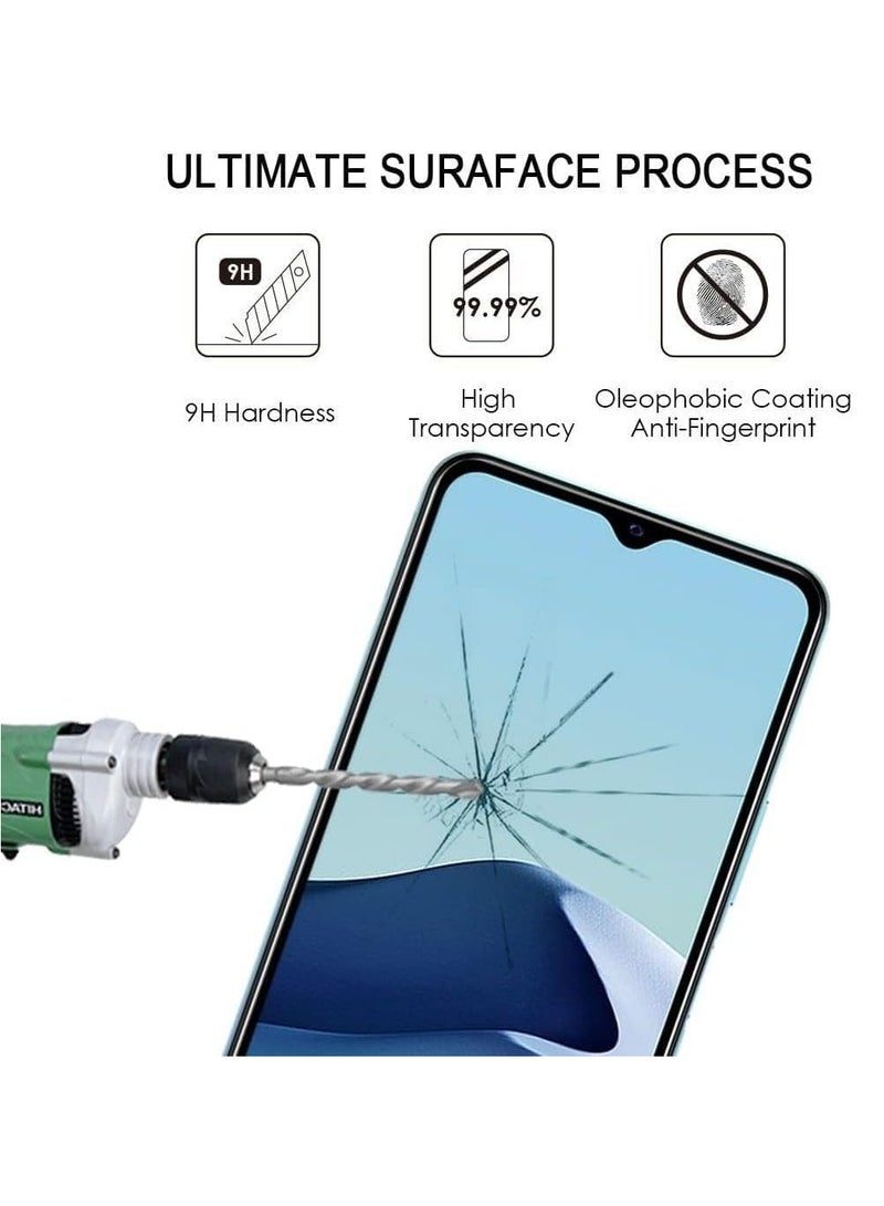 Denx Screen Protector for Samsung Galaxy A15 With Black Edge, Anti-Scratch, High Transparency, Anti-fingerprint, Premium Screen Protector Tempered Glass For Galaxy A15 - Image 4
