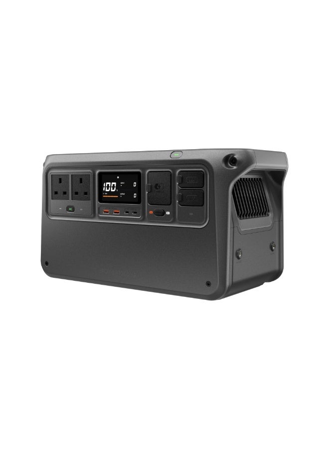 دي جي آي محطة طاقة DJI Power 1000 v2، 2600 واط 1024 واط-ساعة بطارية LFP، مستوى صوت 26 ديسيبل، منفذي USB-C بقوة 140 واط، تحكم بواسطة التطبيق الذكي، هيكل مقاوم للهب، أسود - Image 2