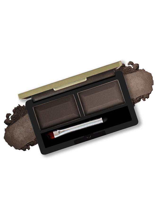 Fashion Colour - Dual Eyebrow Powder Kit | Powder With Brush | Long-Lasting | Natual Looking Brows | Rich Color Payoff | Shaped & Defined Brows | Available In 2 Shades | Waterproof And Smudgeproof | Brown | 8Gm - Image 1
