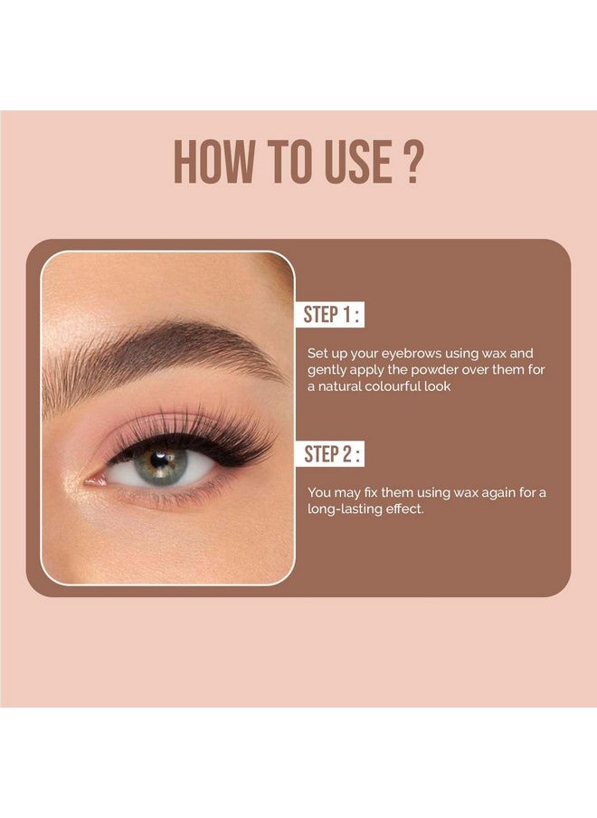 Fashion Colour - Dual Eyebrow Powder Kit | Powder With Brush | Long-Lasting | Natual Looking Brows | Rich Color Payoff | Shaped & Defined Brows | Available In 2 Shades | Waterproof And Smudgeproof | Brown | 8Gm - Image 1