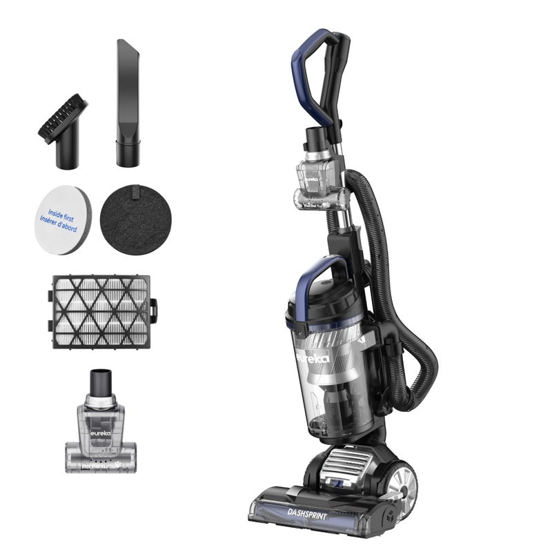 Eureka Upright Vacuum Cleaner for Carpet and Hard Floor,Powerful Vacuum with Dual Cyclone Suction,Swivel Steering,Anti-Tangle,Large Dust Cup,NEU612BL, Blue - Image 1